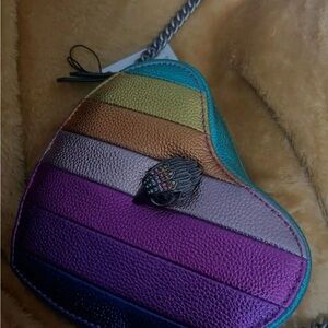 Kurt Geiger Multicolor Heart Clutch